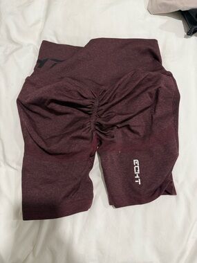 ECHT Burgundy Workout Top with White Logo